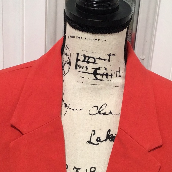 EUC. Kenzie Red Orange Blazer Size S P2P 17.5” - Picture 2 of 11